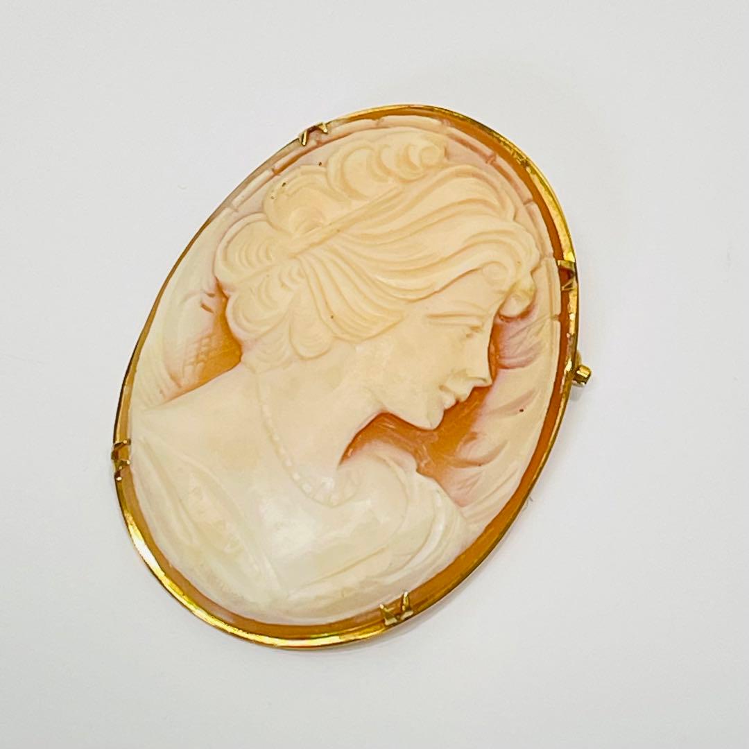 み*い様 カメオK18ブローチとペンダント2way 6.7g