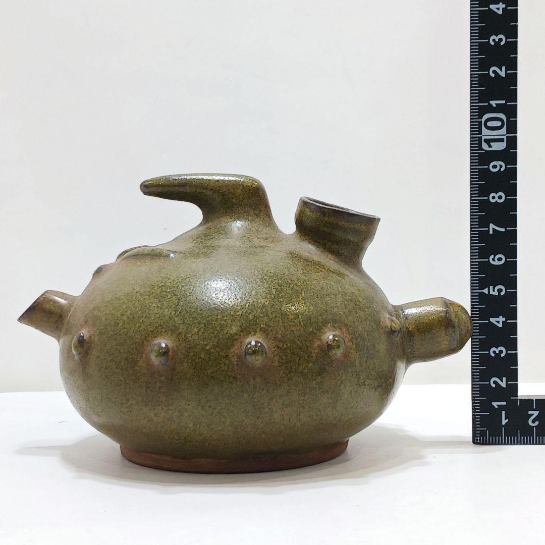 ZY83-2 中国 青磁 小壷 酒器 油壷　の