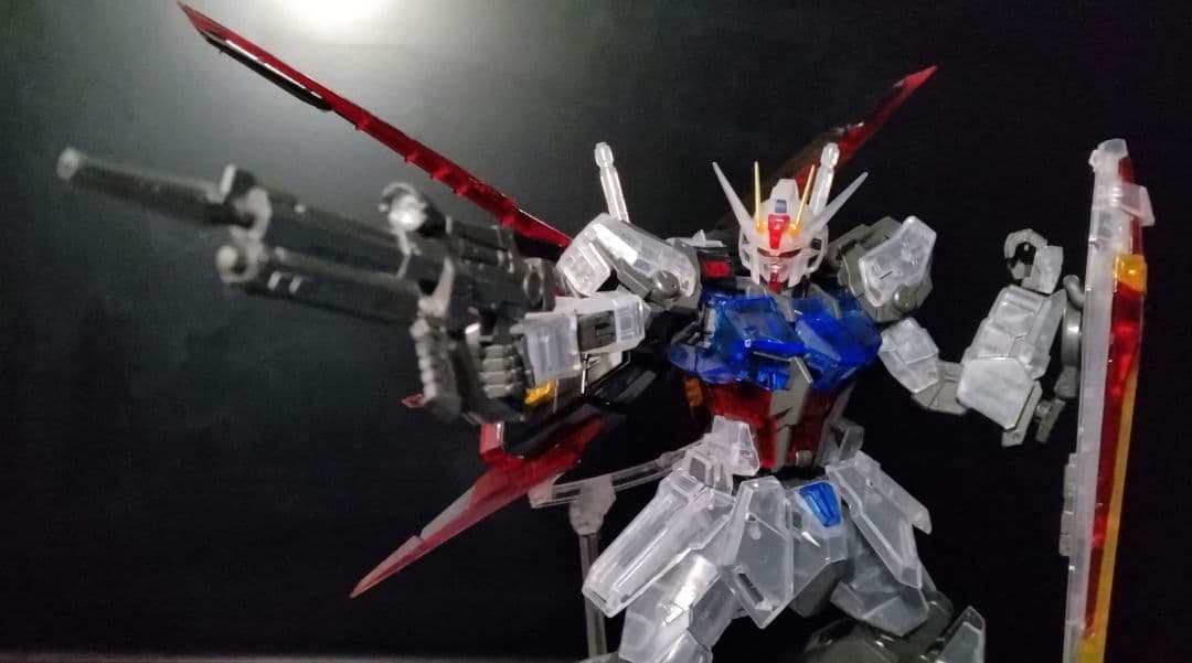 【ガンプラ】MG エールストライク ソリッドクリアver. 組立済