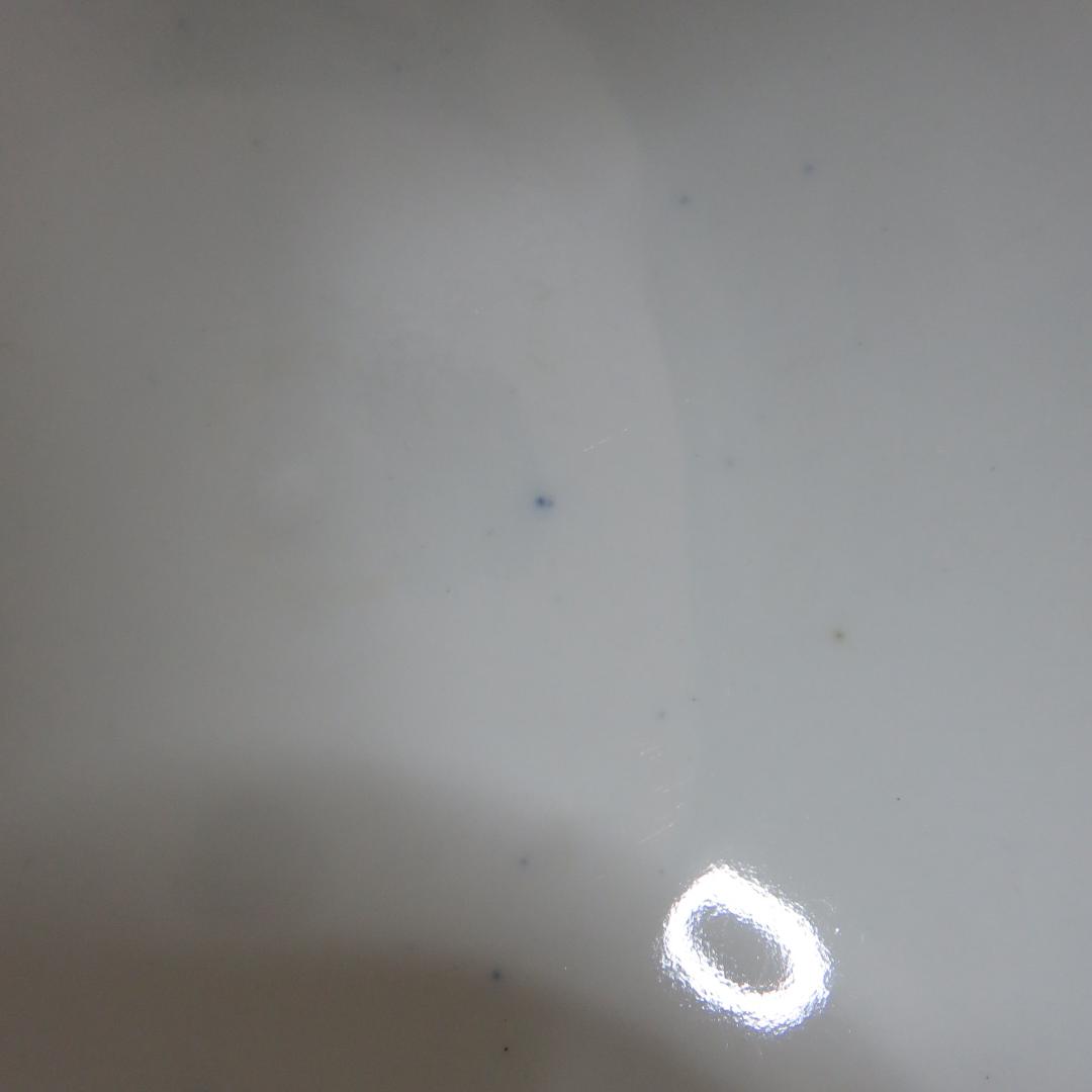 蓋物 染付 草花文様 5客 角倉 明治 窯傷 シンプル 繊細