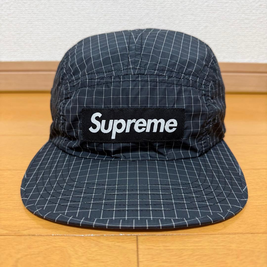 Supreme Contrast Ripstop Camp Cap 黒 18ss