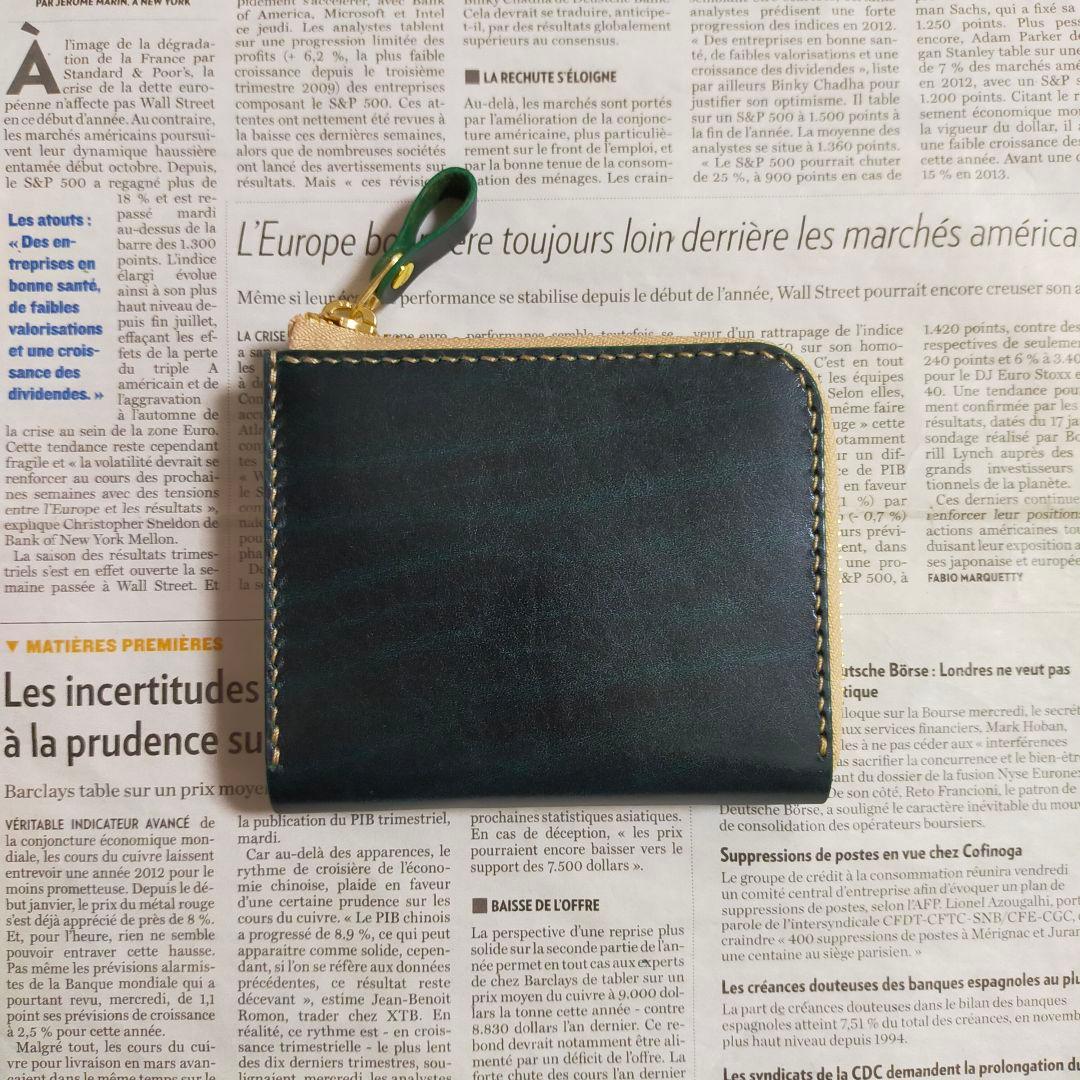 【アポロ】Ｌ字ファスナーウォレット　ハンドメイド