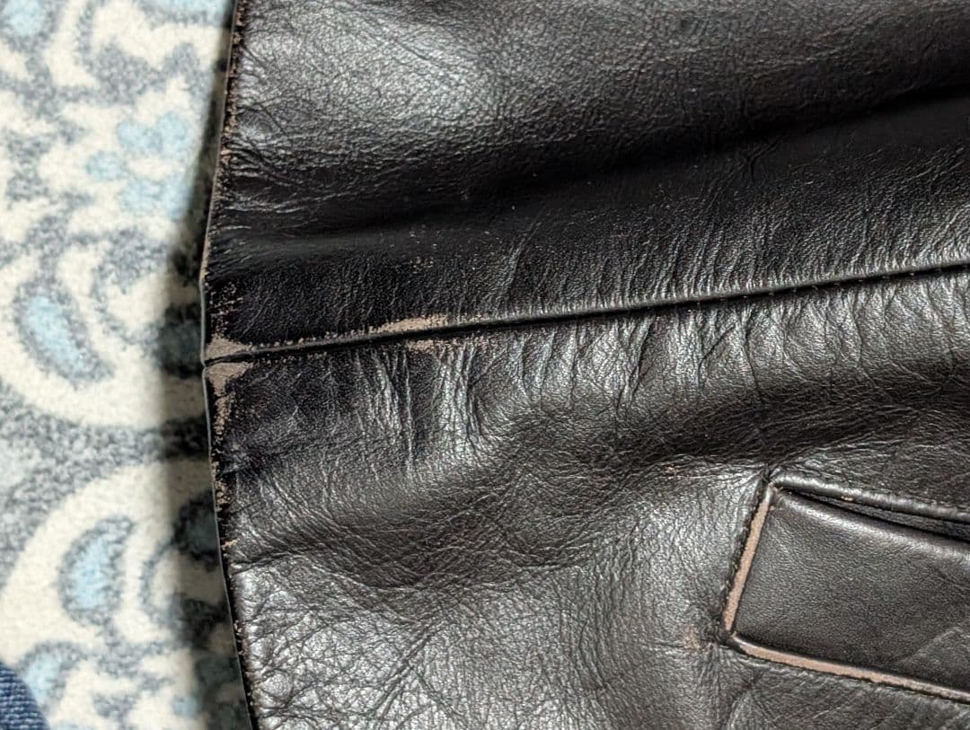 茶芯 90s オールドGAP ビンテージ レザージャケット ライダーズ 革ジャン