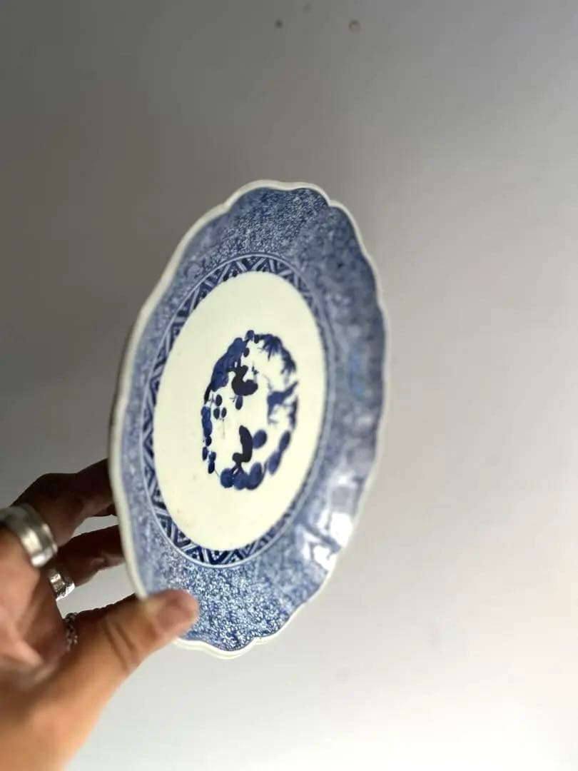 【TOYA様リクエスト】904 骨董 古伊万里 微塵唐草輪花皿 3点