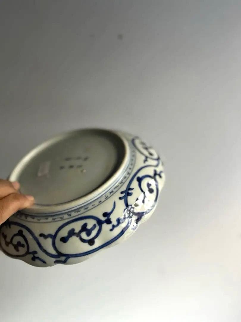 【TOYA様リクエスト】904 骨董 古伊万里 微塵唐草輪花皿 3点