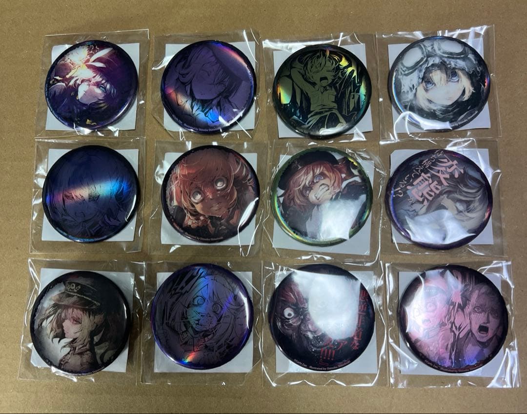 幼女戦記　くじ引き堂E賞　ホログラム缶バッジ　全12種コンプリートセット