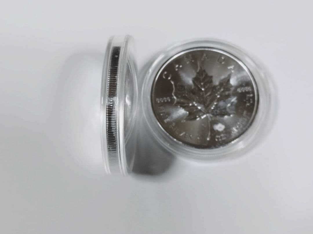 2016カナダメイプルリーフ銀貨 1オンス 2枚セットケース付き