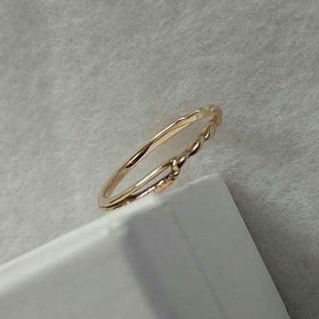 【美品】ageteアガット K5 リング 9号 シンプルリング 箱付き