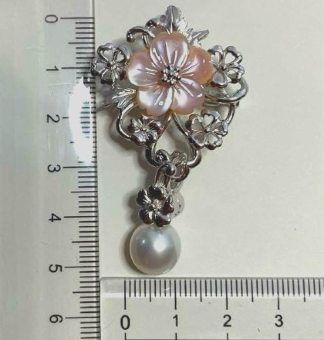 ギンザ・タナカ ブローチ 白蝶真珠 入学式 卒業式 検索用-あこや真珠-ミキモト