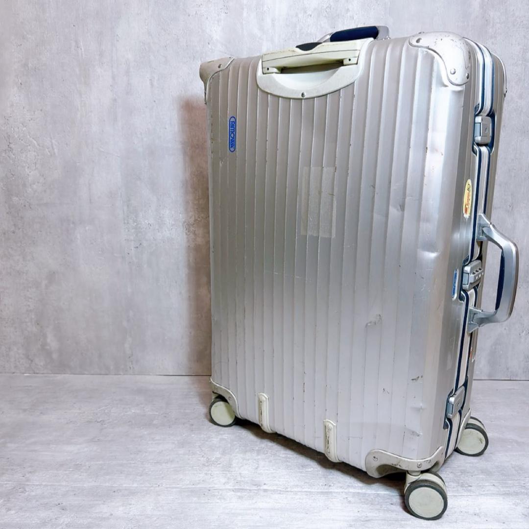RIMOWA リモワ トパーズ　スーツケース 70L ４輪 アルミ製シルバー　青