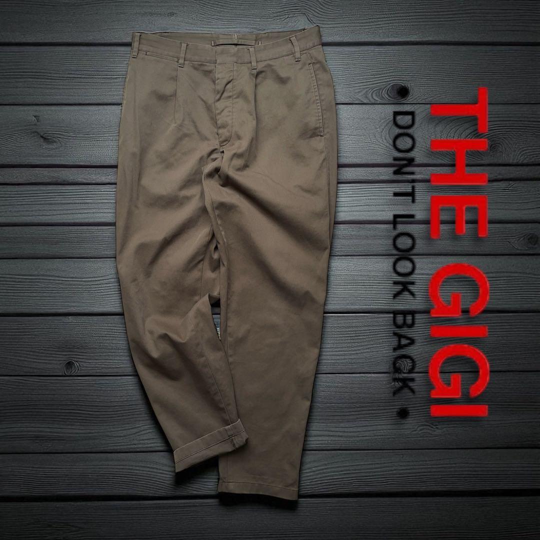 美品 THE GIGI ザ ジジ 上質コットン 1プリーツ ワイドパンツ 48