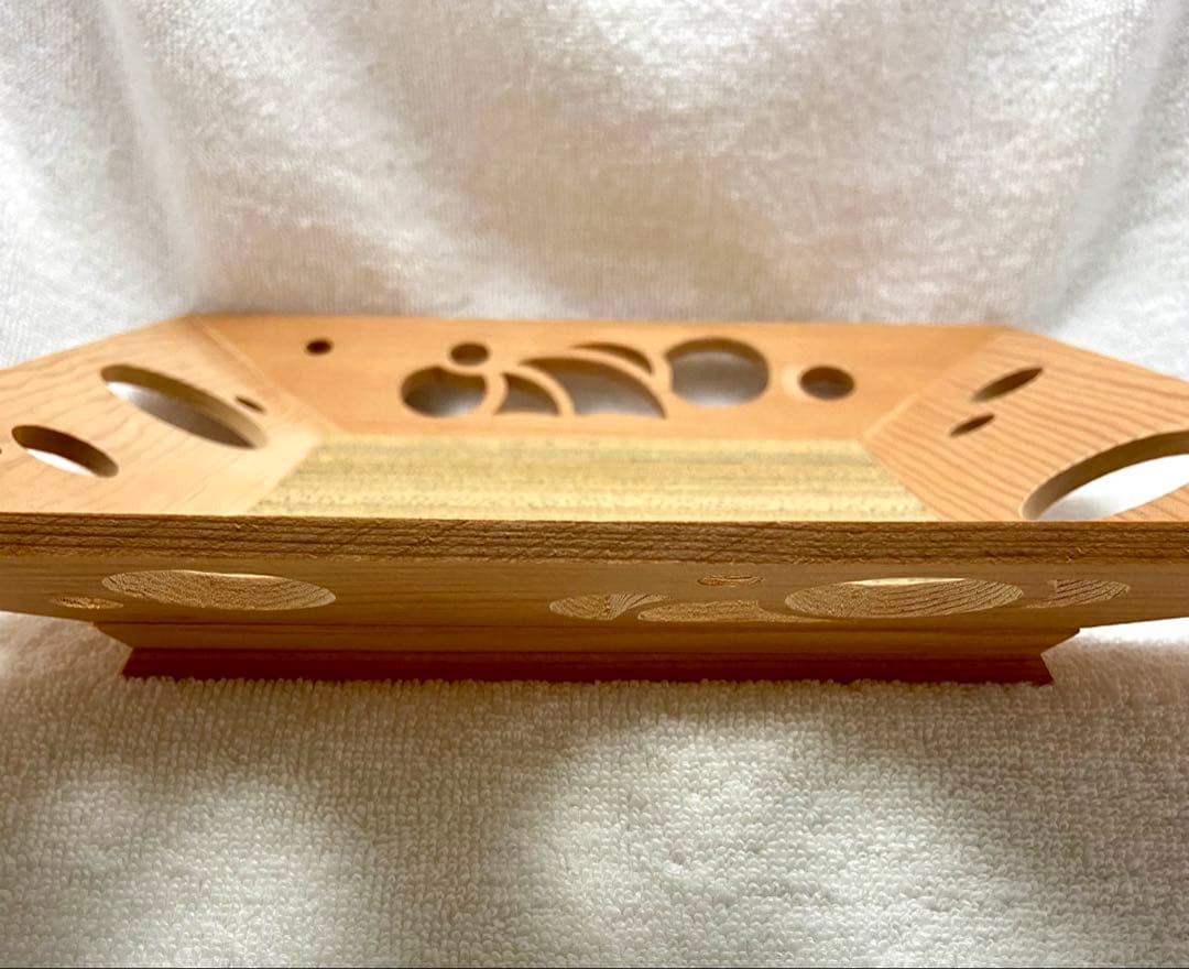 茶道具 鵬雲斎好 水玉透 四方盆 中村宗悦【匿名配送】