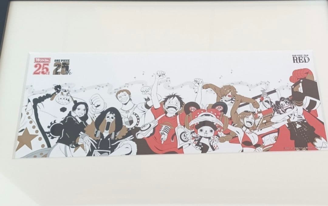 ワンピース　WONDAコラボポスター（額縁付き）