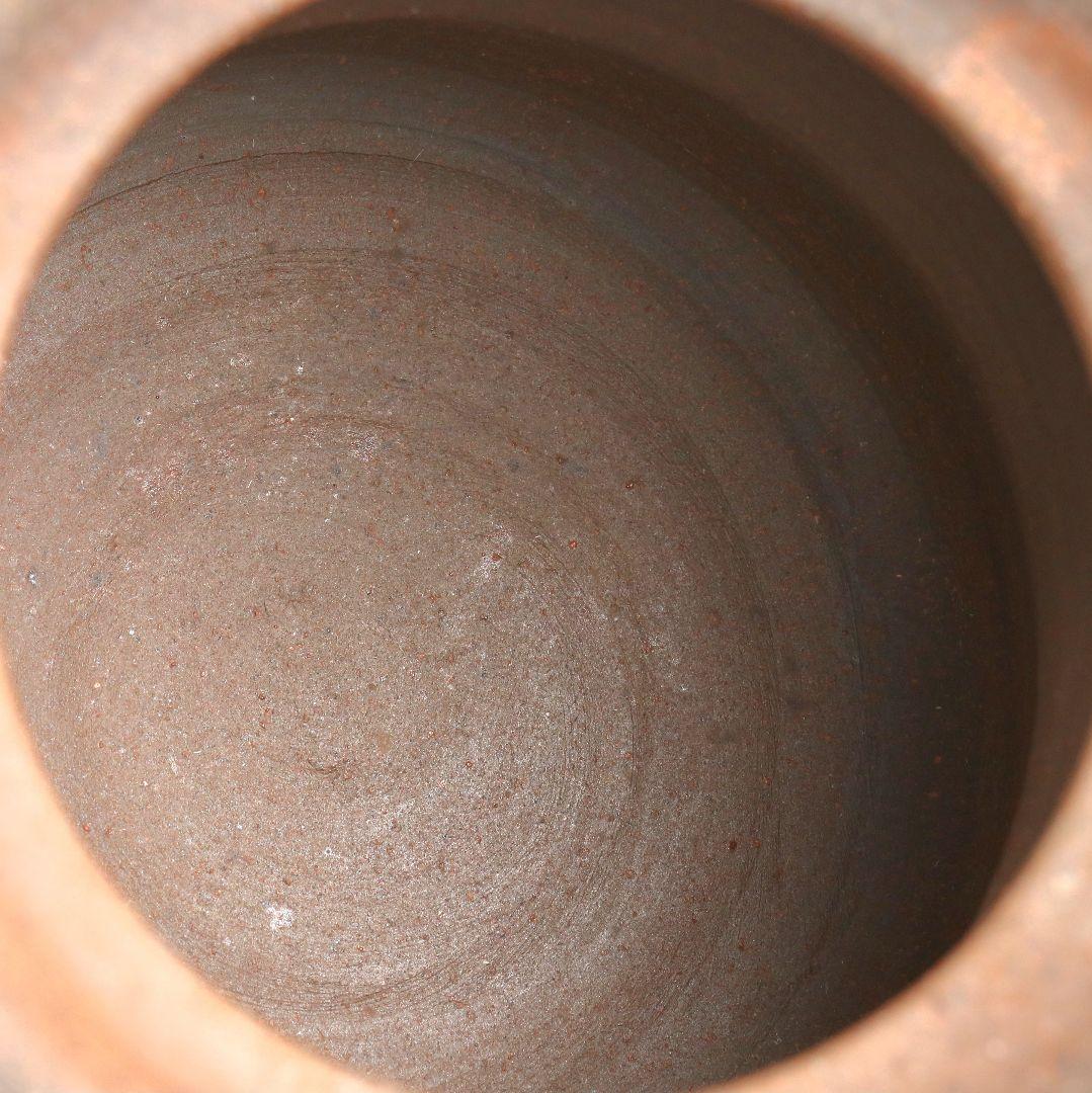 小西陶古作 備前焼 耳付水差 堀内宗完(兼中斎)書付 共箱 茶道具　V883