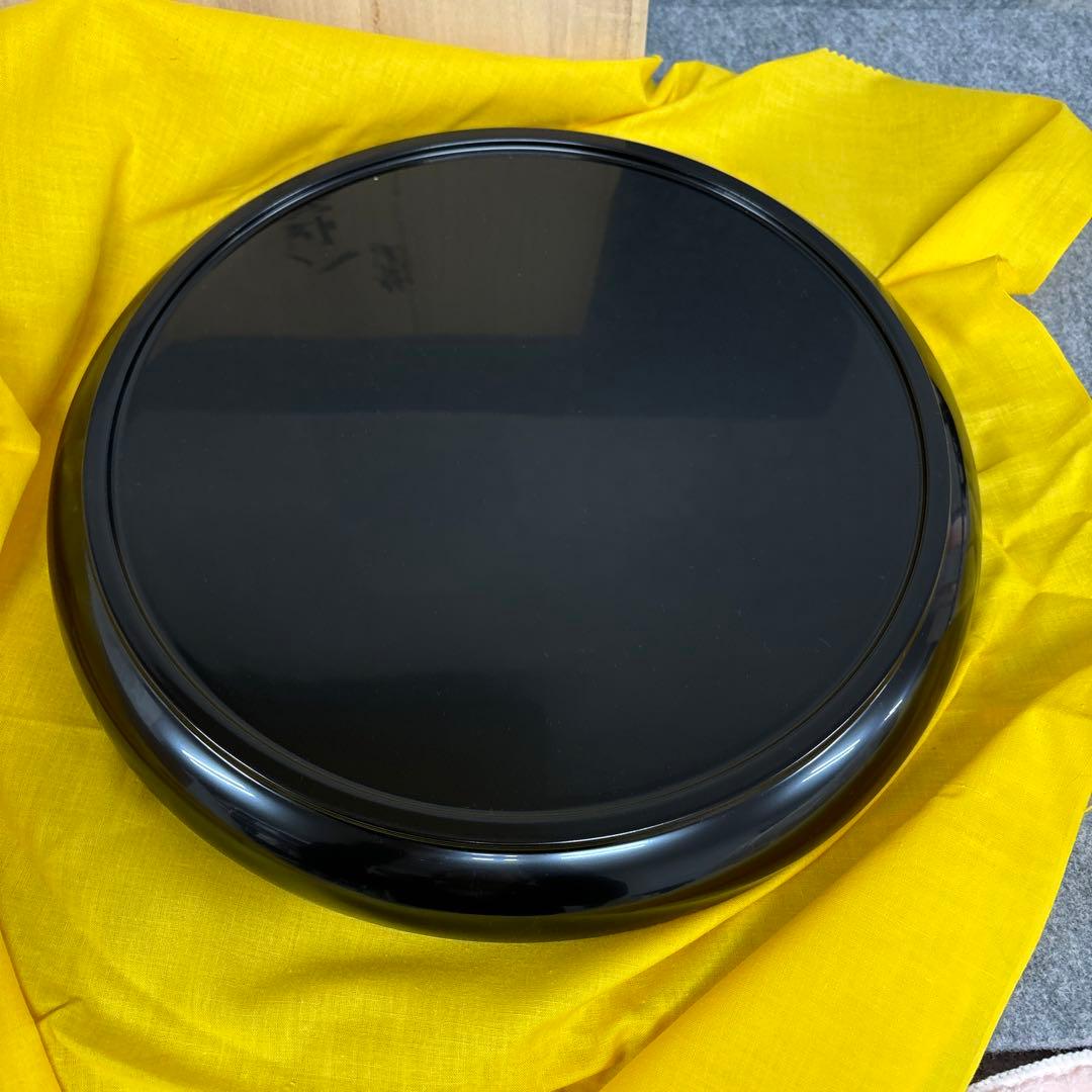 新品、未使用　茶道具 点前盆木製 輪島塗 貝入 八卦盆 はっけぼん 裏千