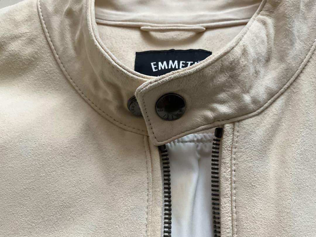 EMMETI JURI エンメティ スウェード ライダース クリーム 44