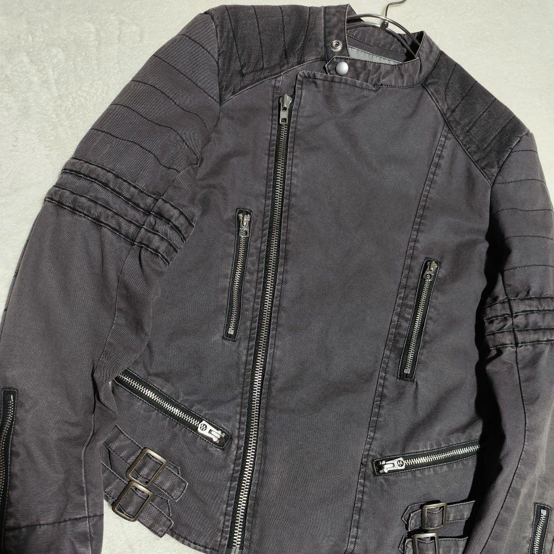 希少【 ラルフローレン 】✦ シングル ライダース ジャケット コットン Ｍ相当