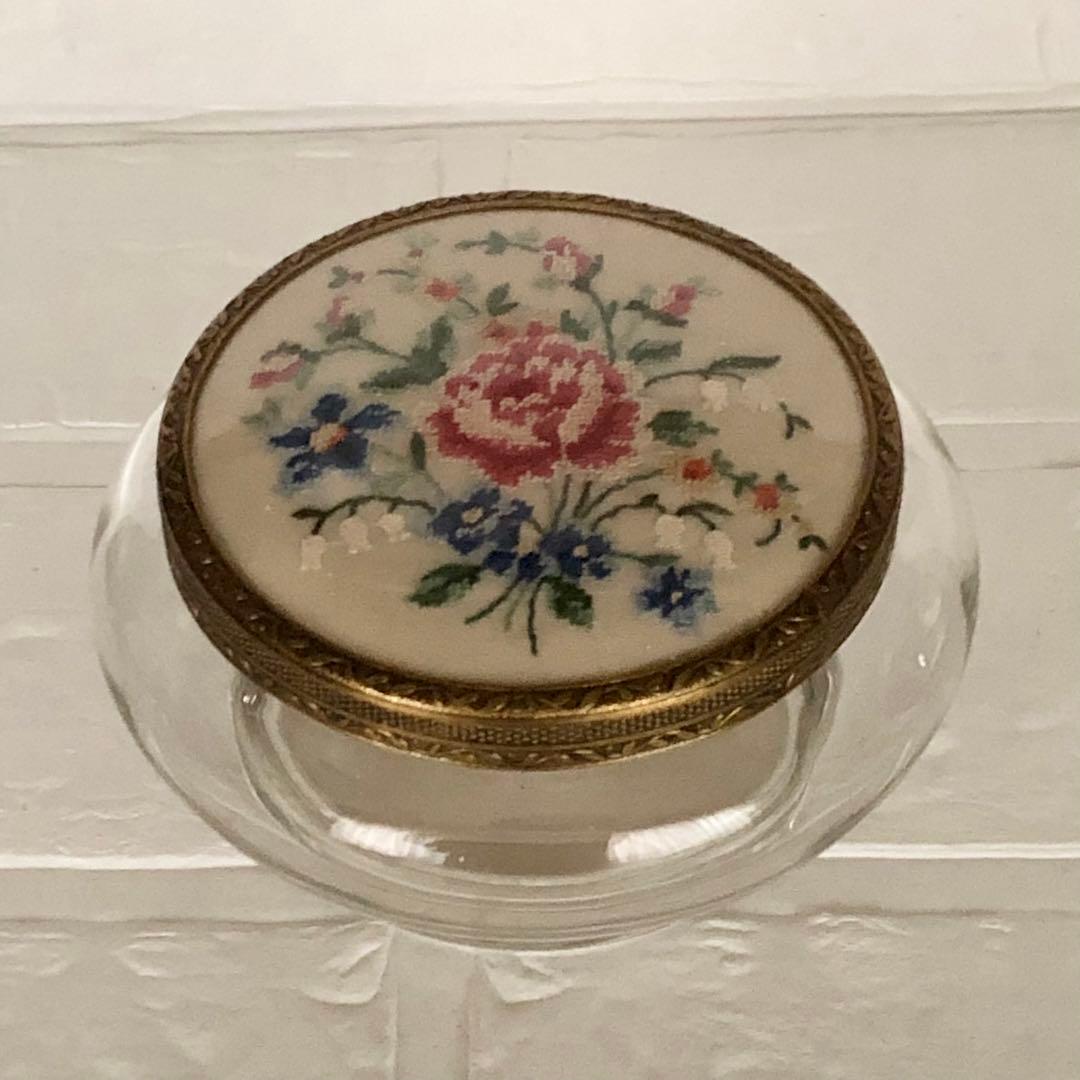 美品＊希少∮英アンティーク＊プチポアン＊プチポワン＊時計 ブラシ 小物入れ 5点