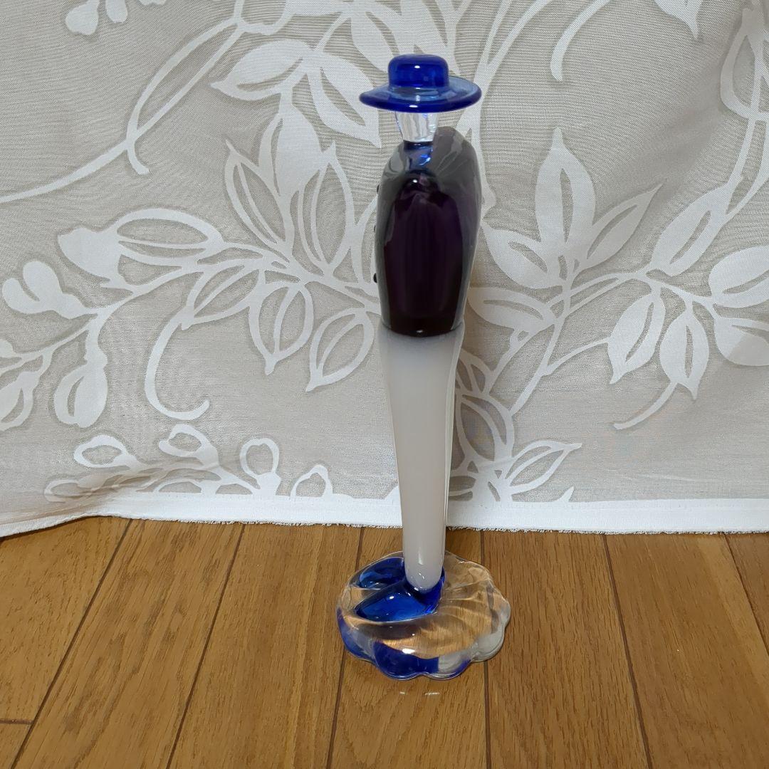 大幅値下げ！コバルトブルー系★ガラス製の置物　スタイリッシュなインテリアに！