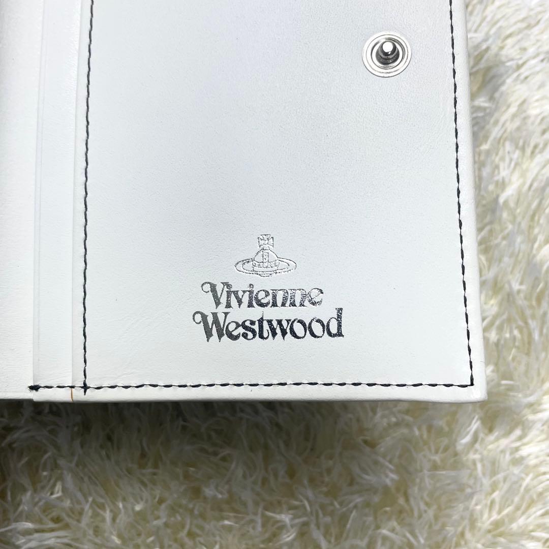 極美品 箱付き ヴィヴィアンウエストウッド 折り財布 がま口 総柄 キャンバス