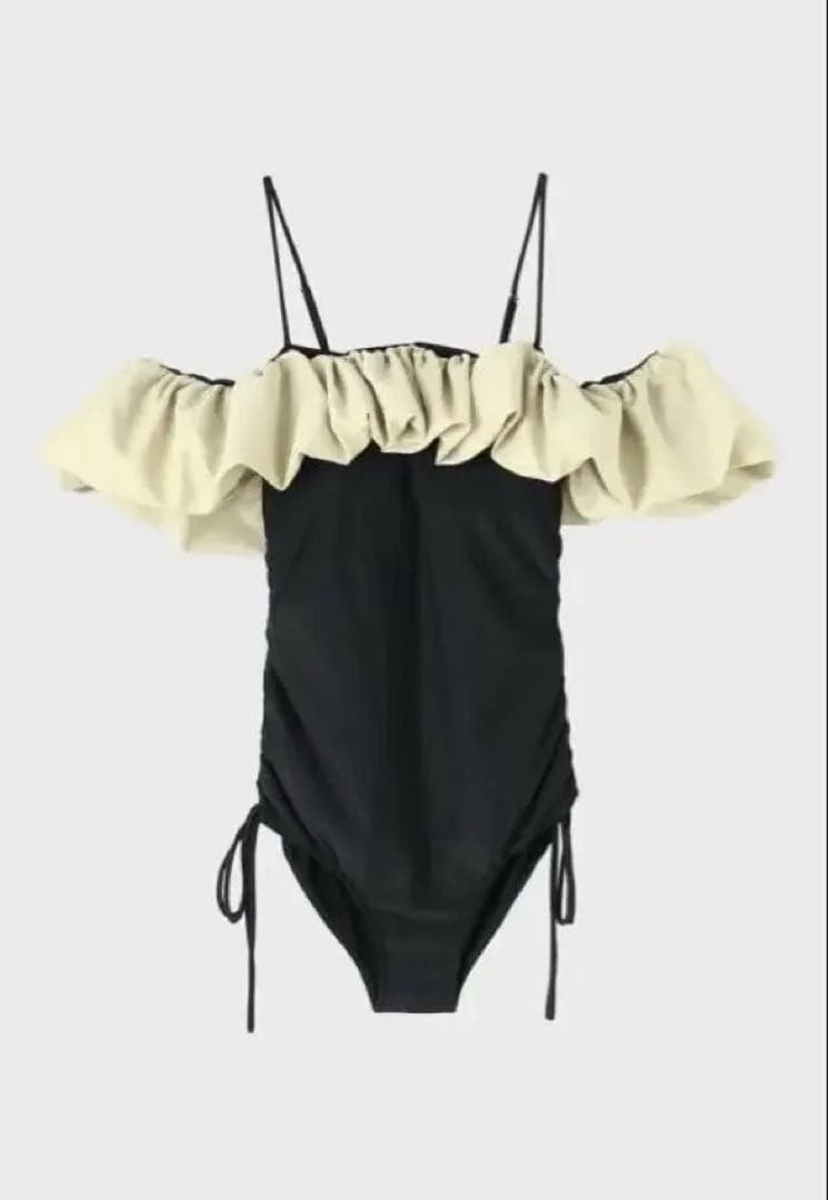 【The Toe】ザトゥー　オフショルダー フリル スイムウェア