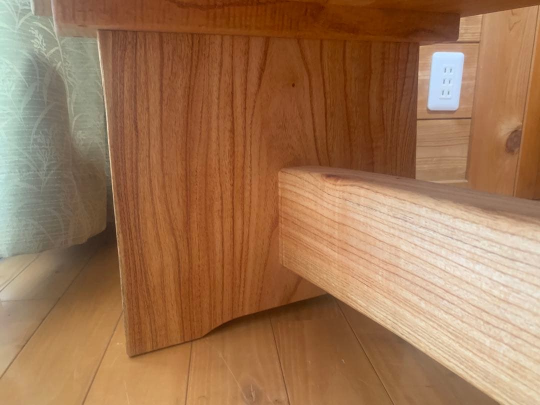 夏セール✨送料込②重厚リビング&ローテーブル(栴檀一枚板天板)＊貫補強