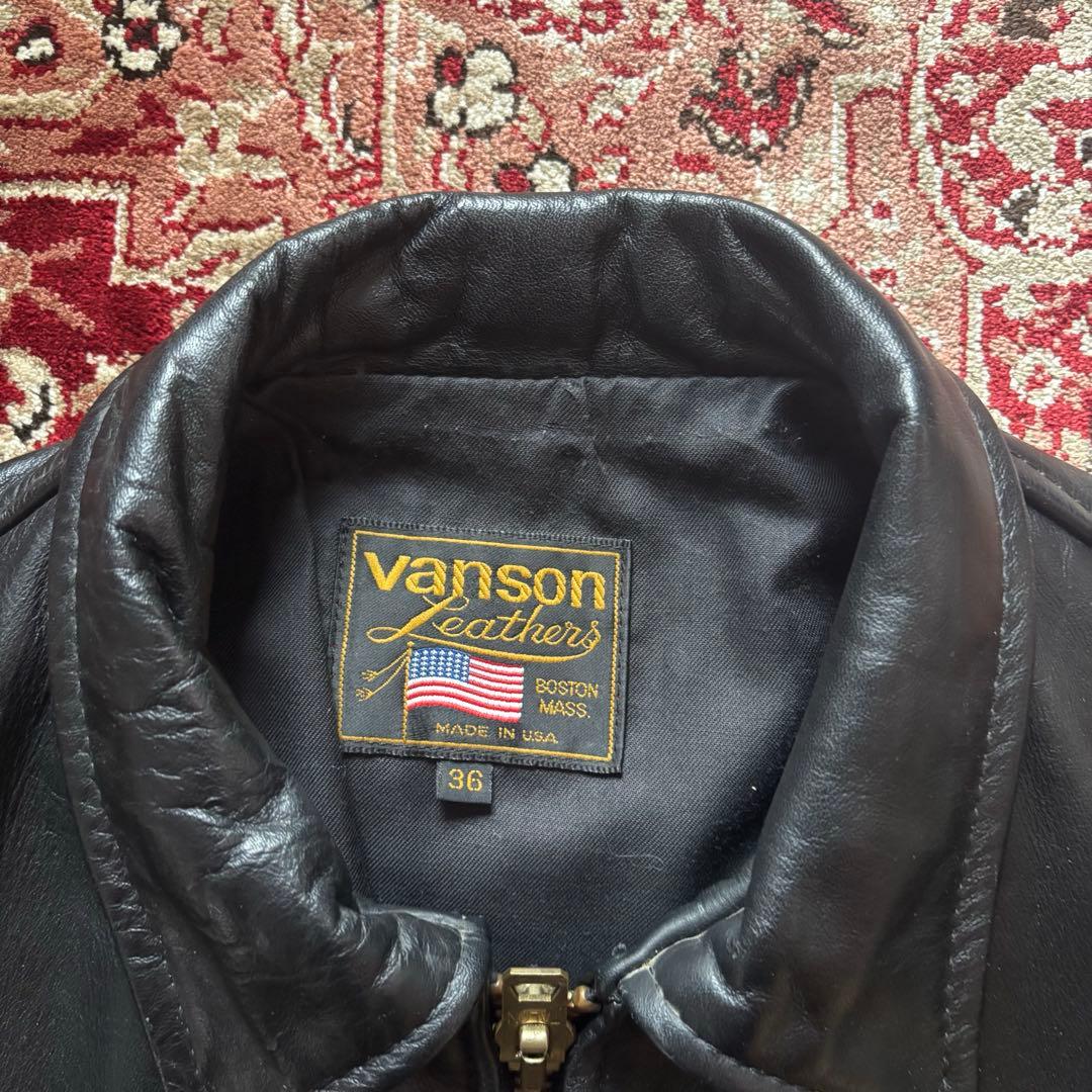 VANSON 36 バンソン シングルライダース レザージャケット カウハイド