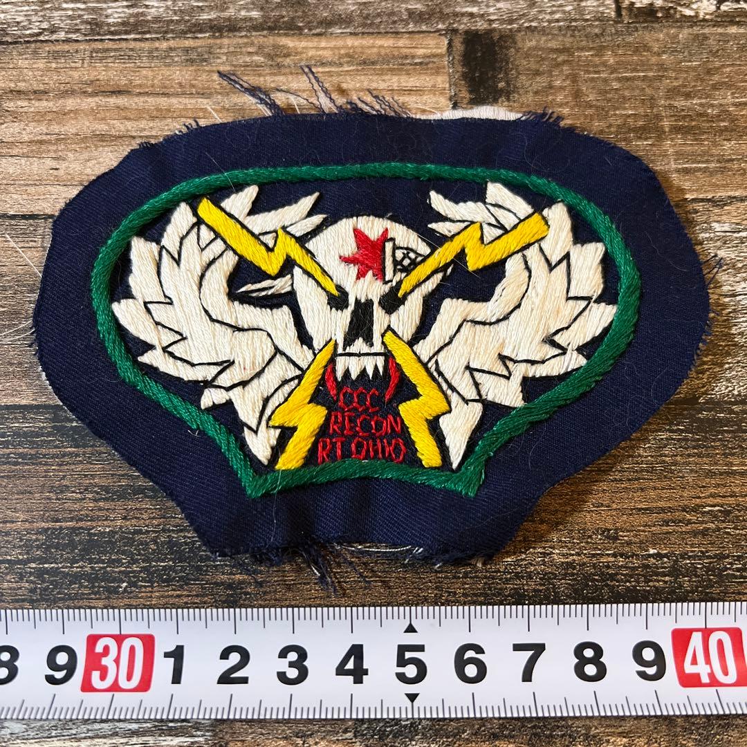 ビンテージ　ミリタリーワッペン　スカル　 パッチ　ベトナム戦ワッペン　ベトジャン