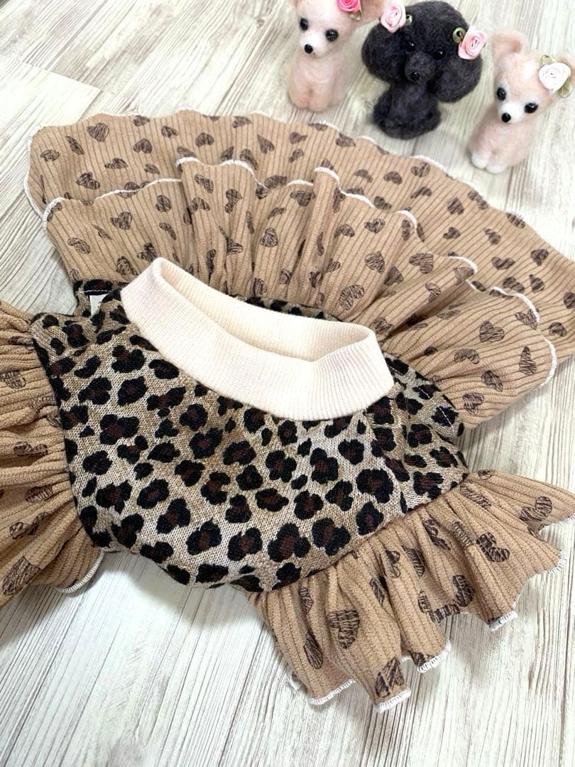 犬服 ワンピース(Ｍ)  ꒡̈⃝Lily꒡̈⃝ハンドメイド