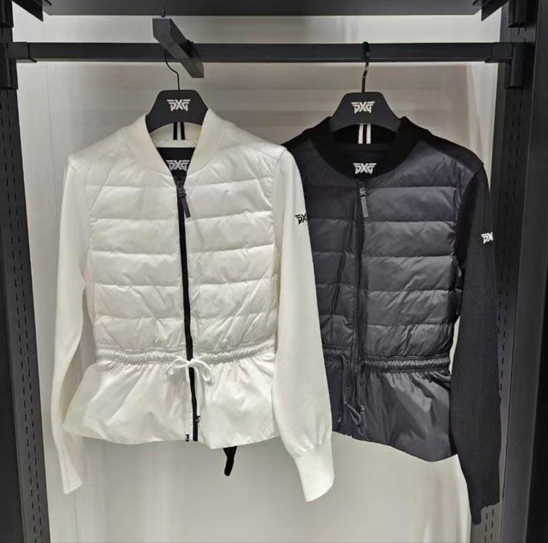 PXG 新作ゴルフ ウェア レディース ジャケット ダウン×ニット トップスL