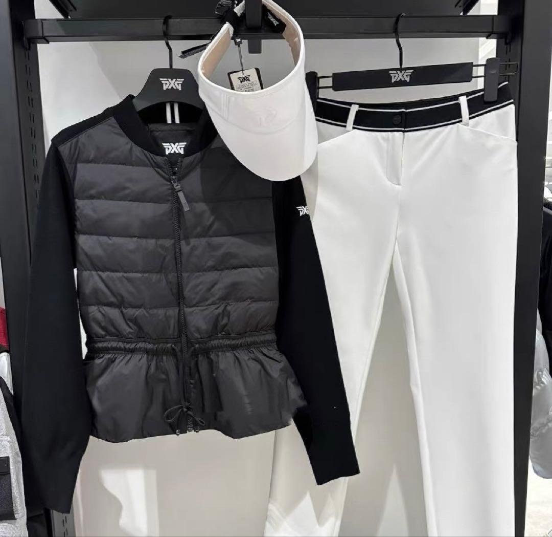 PXG 新作ゴルフ ウェア レディース ジャケット ダウン×ニット トップスL