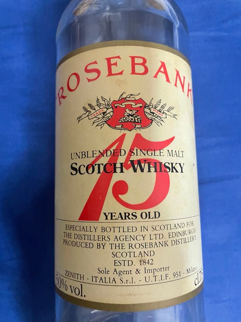 Rosebank 15 years 空瓶 ・空き箱　ゼニス