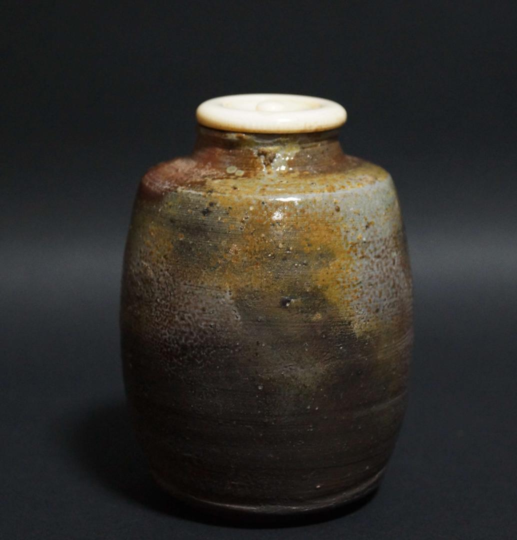 木村陶峰作　備前焼　茶入