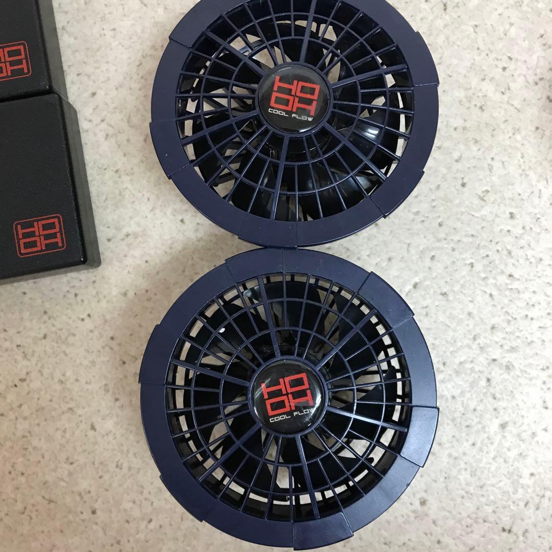 107 動作品 空調服用 ファン 4個セット バッテリー3個