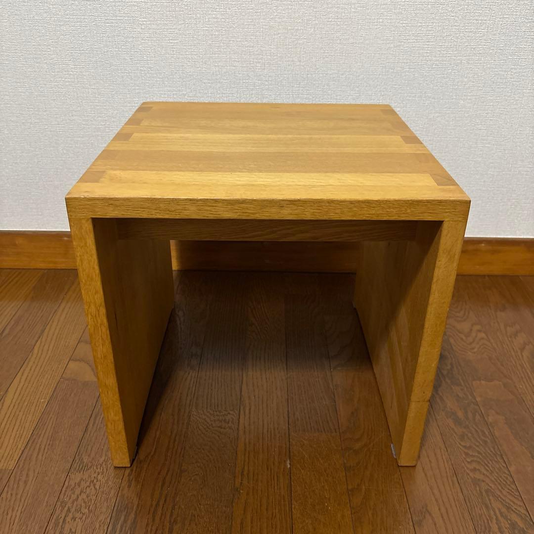 【良品】無印良品 オーク材スツール 無垢材 廃盤品