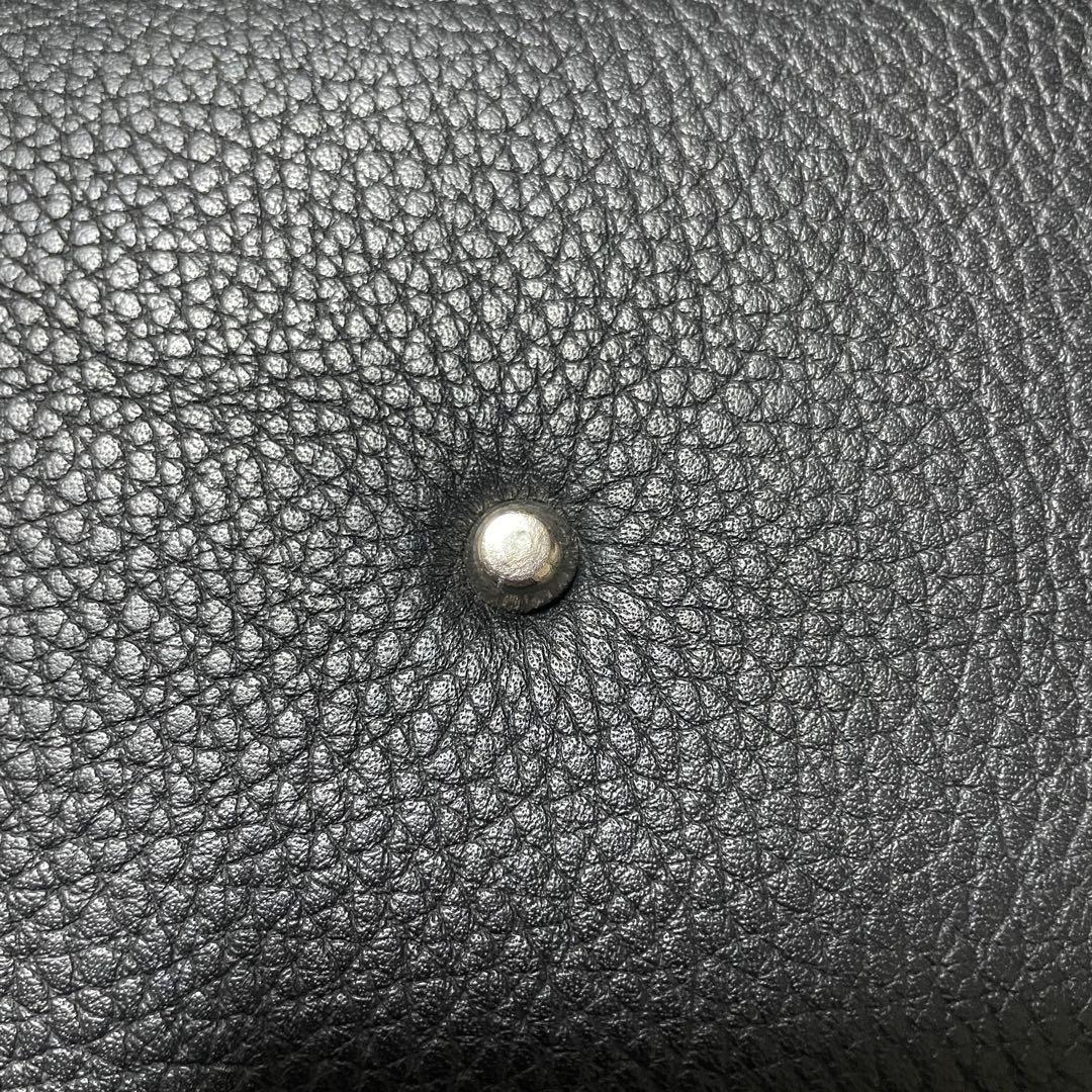 マウロゴヴェルナ A4 トートバッグ ハンドバッグ ブラック 本革 シボ革