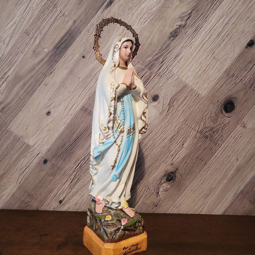 聖母像 樹脂・木製品　約35cm