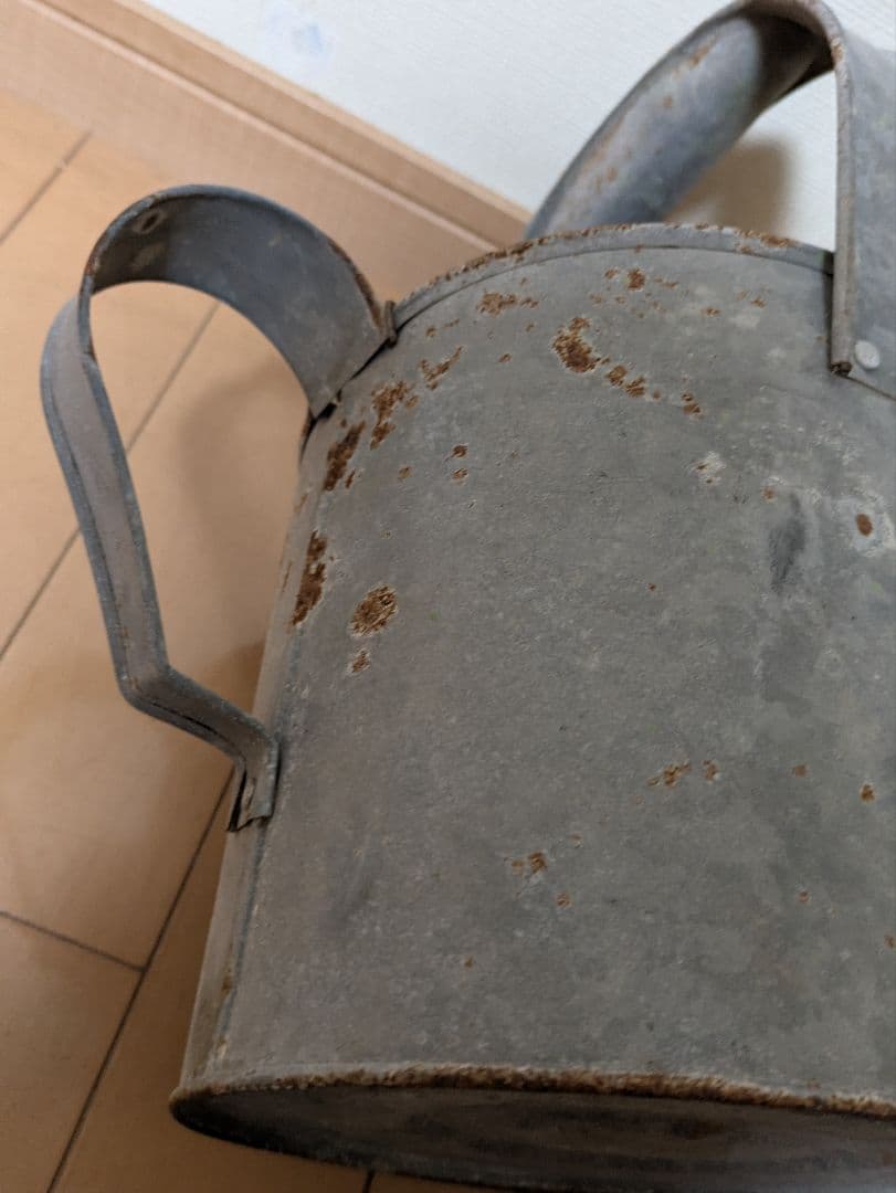 アンティーク ブリキ製 ジョーロ レトロ ガーデニング じょうろ　昭和レトロ