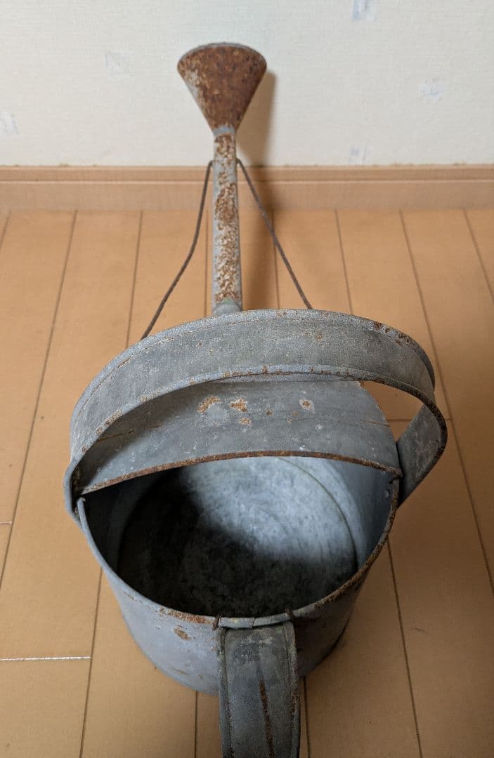 アンティーク ブリキ製 ジョーロ レトロ ガーデニング じょうろ　昭和レトロ