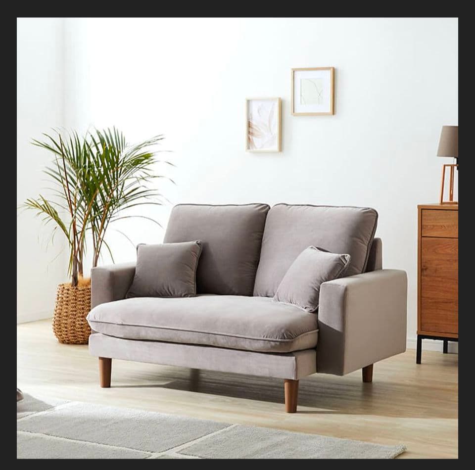 LOWYA 2人掛けソファークッション付き