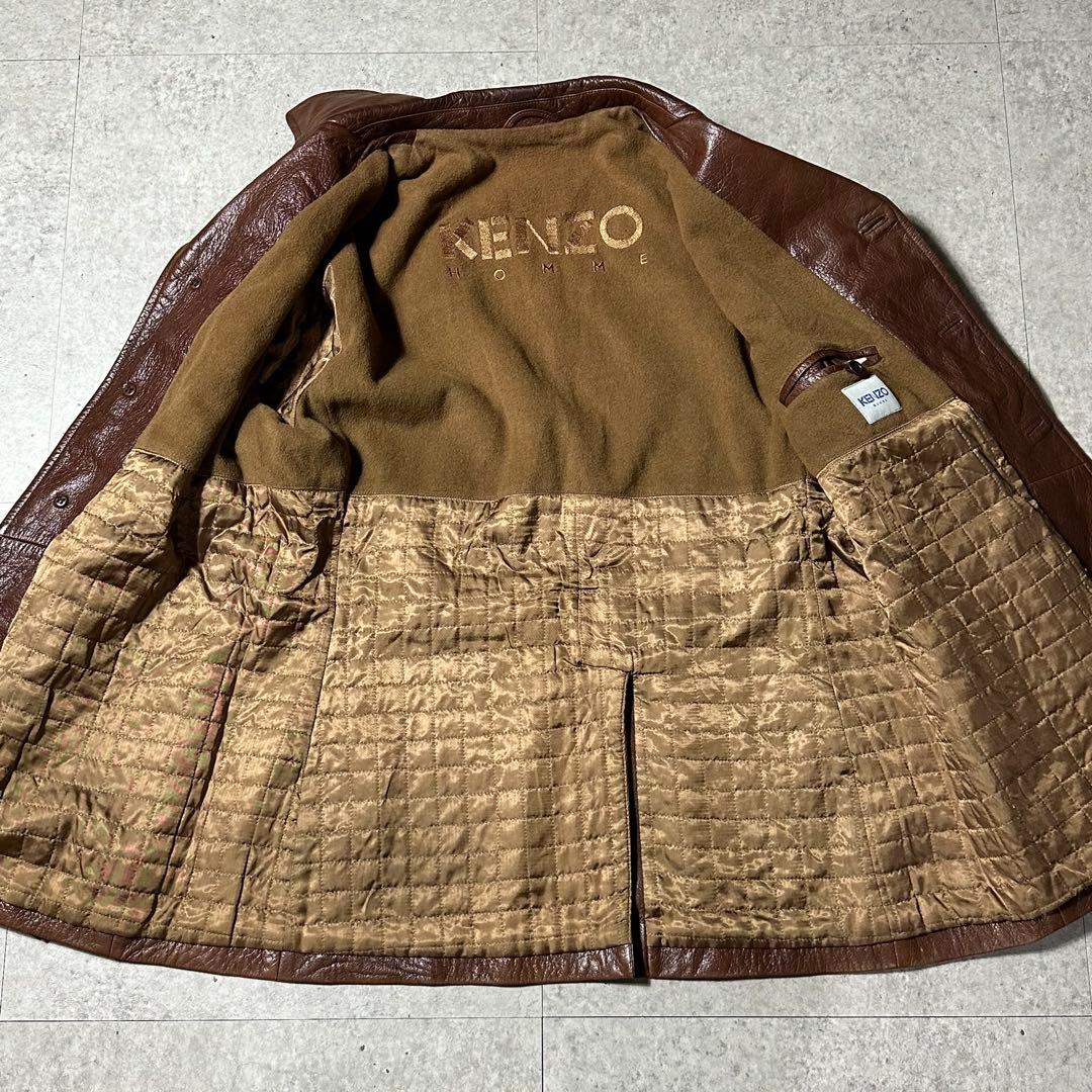 KENZO HOMME 羊革 カーコート ブラウン archive