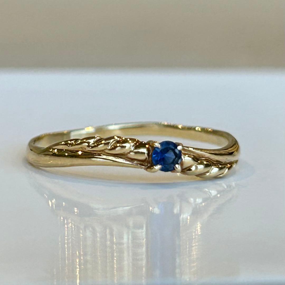 K18 サファイア　リング　指輪　18金