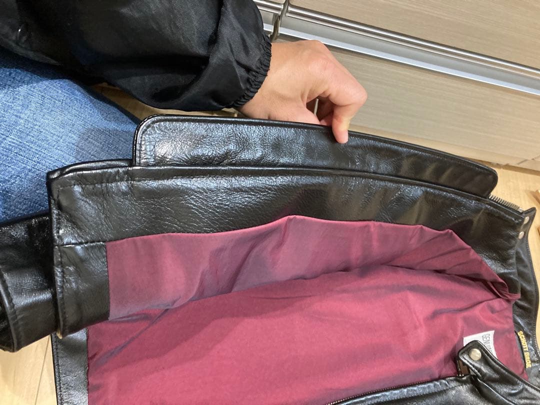 Schott 641XXH 馬革シングルライダース サイズ36 ブラック