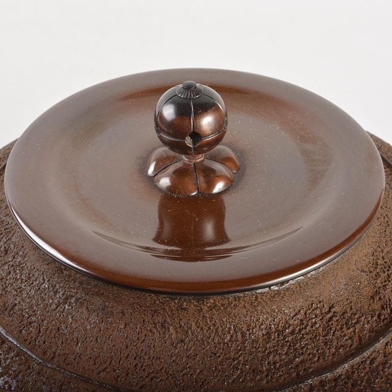 茶道具　釜師　和田美之助造　真形羽釜　共布共箱　M　R6644B