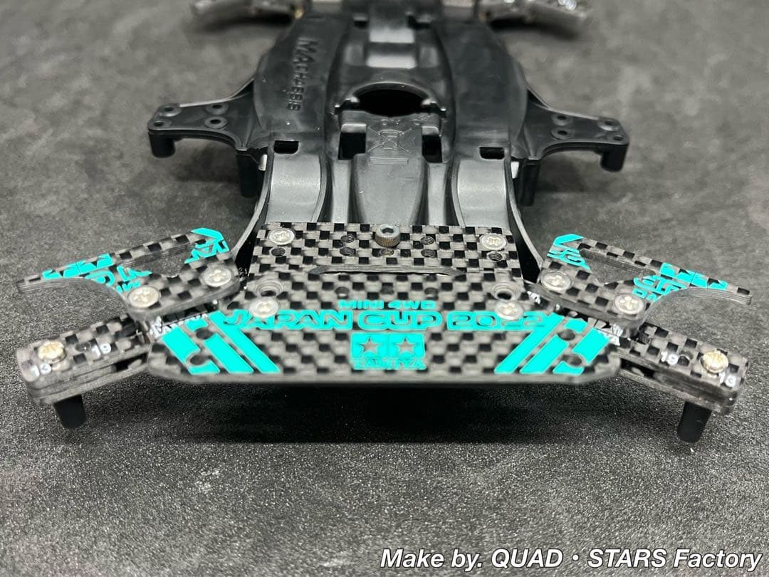 【ミニ四駆・MA用】1軸リヤアンカー　フルカーボン【19mmローラー対応】