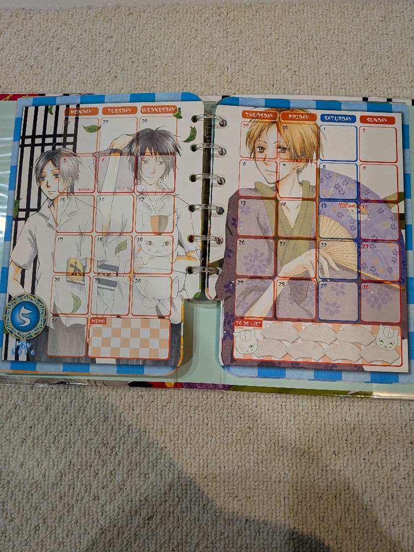 夏目友人帳　スケジュール帳2010年　プロフィール帳　原画　激レア　当時物