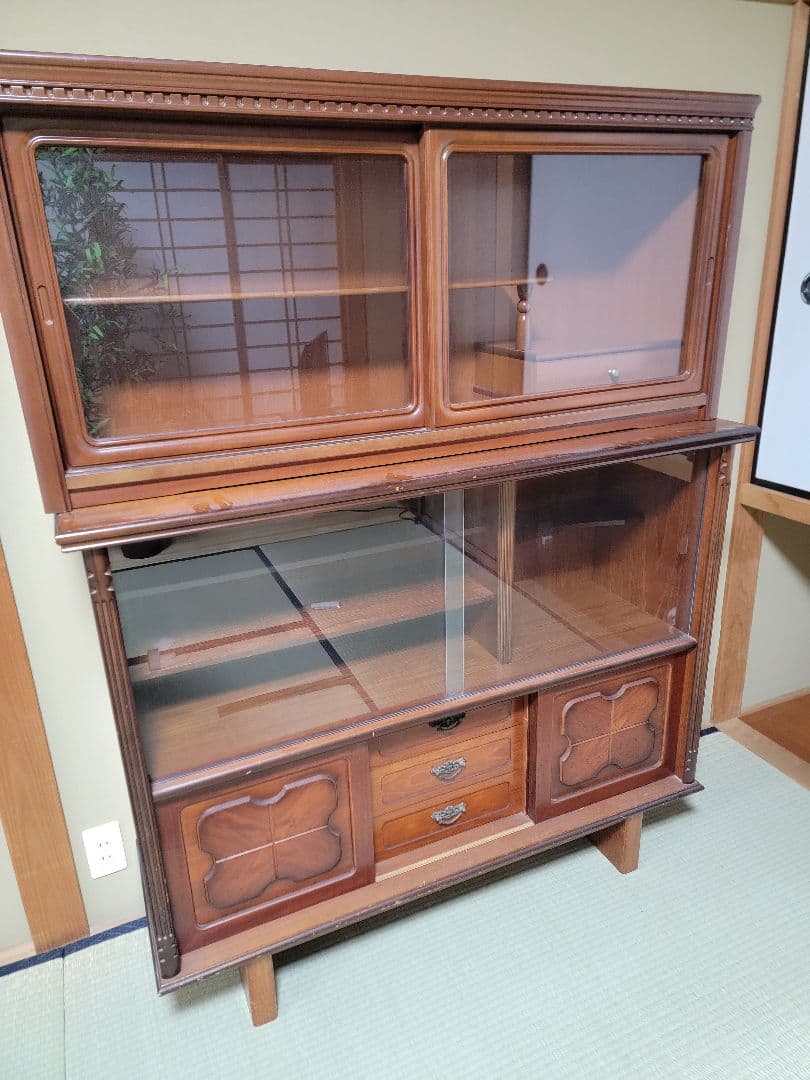 木製　茶箪笥　インテリア　レトロ　ヴィンテージ　和風　アンティーク　キャビネット