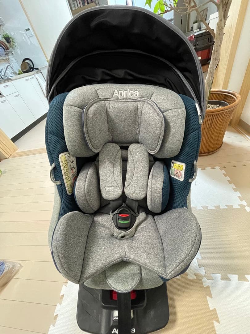 Aprica チャイルドシート ISOFIX グレー/ネイビー　クルリラプラス
