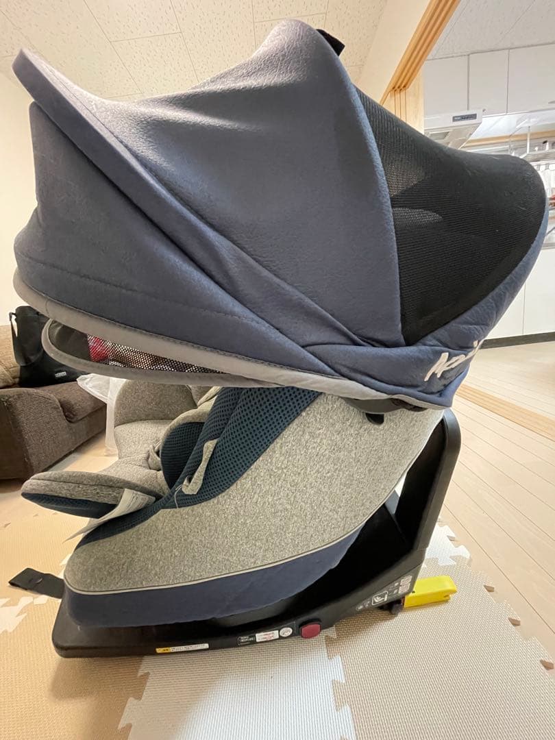 Aprica チャイルドシート ISOFIX グレー/ネイビー　クルリラプラス