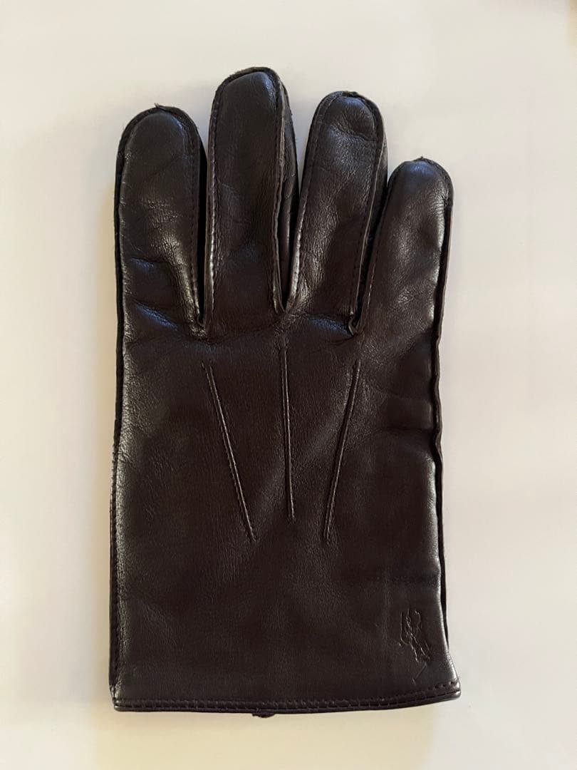 スプリング様　ラルフローレン　シープスキン(羊皮) 手袋　L ダークブラウン